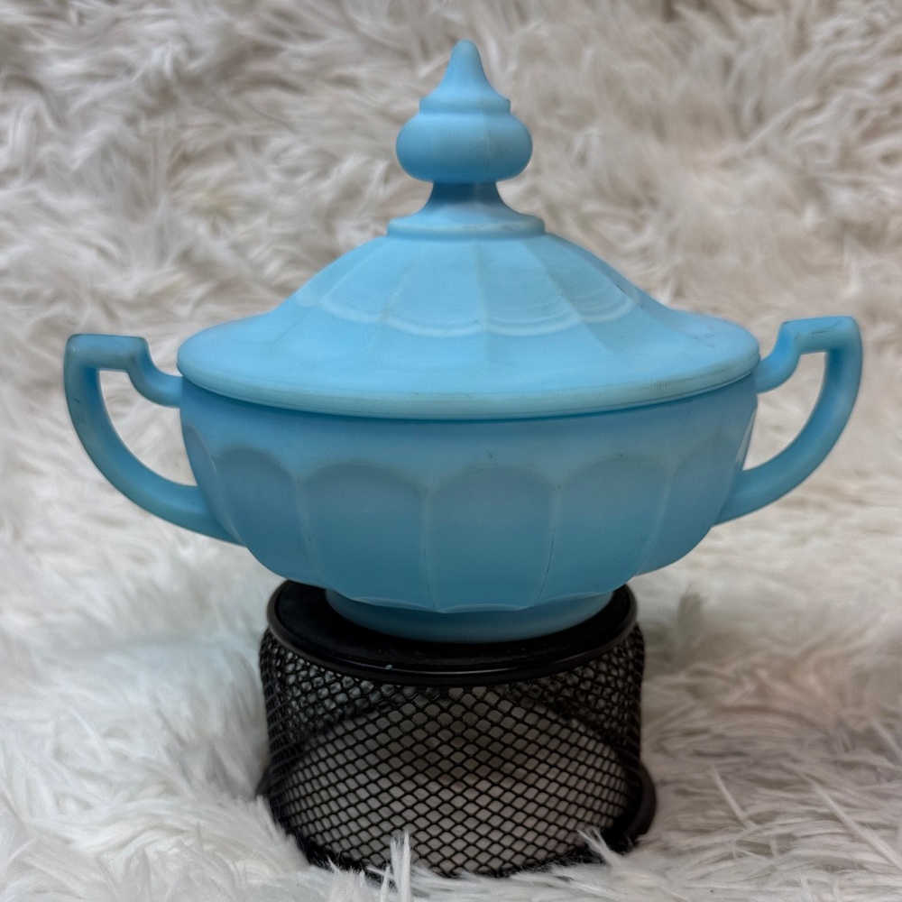 Vintage Blue Lidded Dish